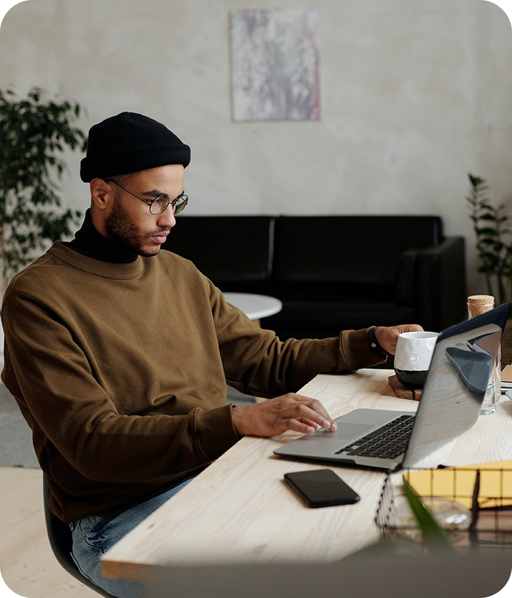 Professional working at a desk